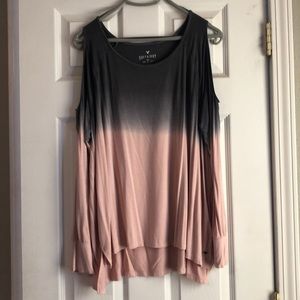 Large American Eagle Cold shoulder top